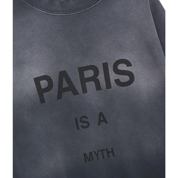 NWT Anine Bing Sweatshirt Jaci Paris is a Myth – Noir Sz Medium - Picture 5 of 15